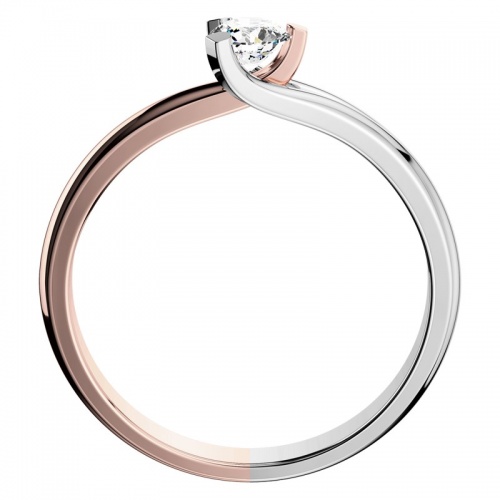 Polina Colour RW  - zásnubní prsten z bílého a červeného zlata