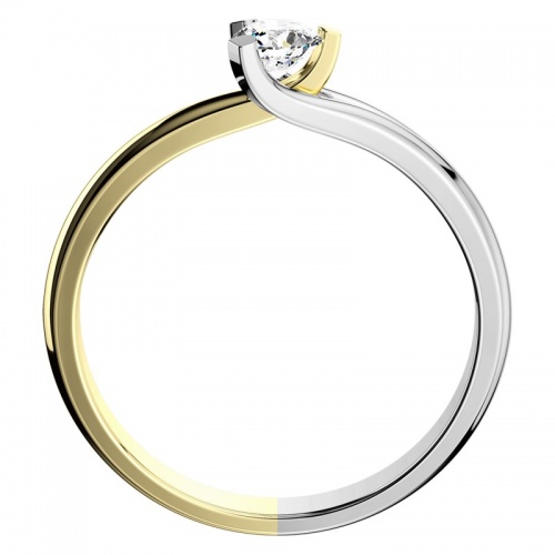 Polina Colour GW  - prsten z bílého a žlutého zlata