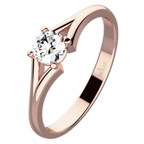 Pavla Red Briliant - prsten z růžového zlata