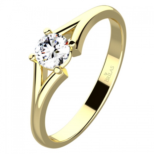 Pavla Gold Briliant - zásnubní prsten ze žlutého zlata
