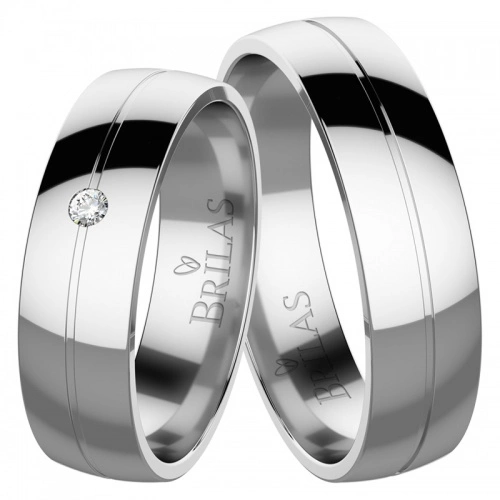 Piper White - snubní prsteny z bílého zlata