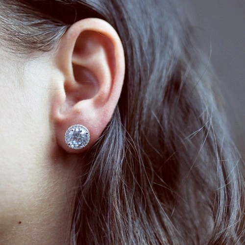 Olympa Silver - stříbrné náušnice se zirkony