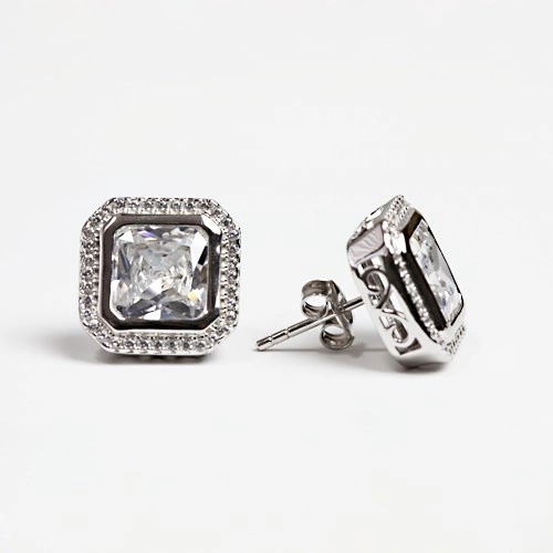 Lotys Silver - stříbrné náušnice se zirkony