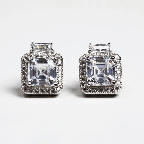 Deshi Silver - stříbrné náušnice se zirkony