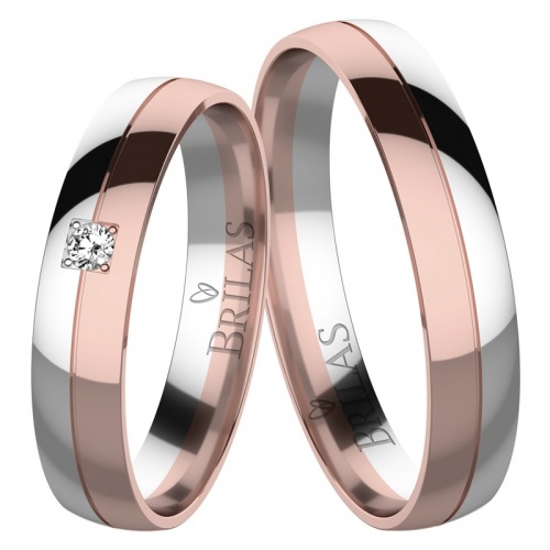 Korina RW Expres - elegantní snubní prsteny v kombinaci červeného a bílého zlat