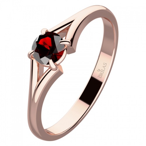 Pavla Red Granát - zásnubní prsten z růžového zlata