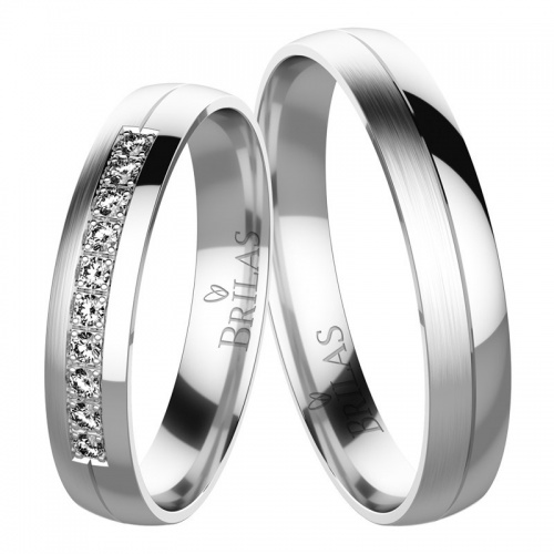Fannia White Expres - snubní prsteny z bílého zlata