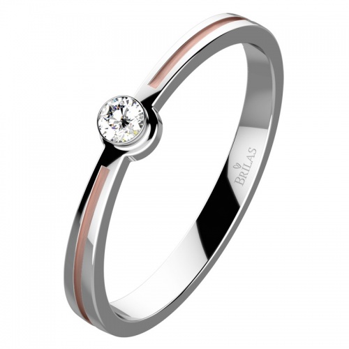 Aspen Colour RW - zásnubní prsten z bílého a růžového zlata