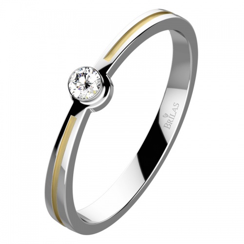 Aspen Colour GW - zásnubní prsten z bílého a žlutého zlata