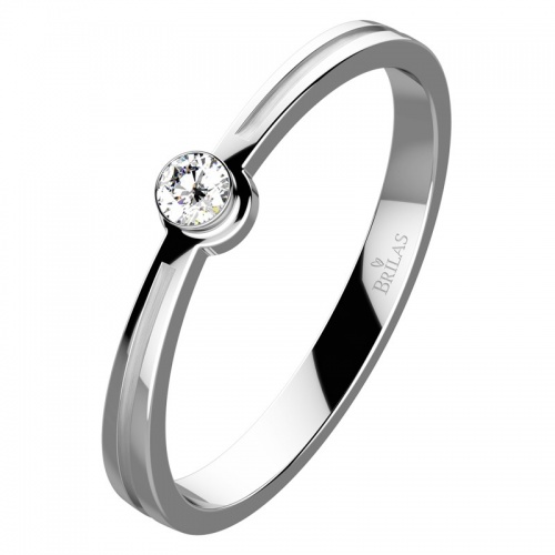 Aspen White - zásnubní prsten z bílého zlata