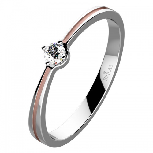 Joni Colour RW - zásnubní prsten z bílého a růžového zlata