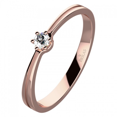 Kelsi Red - zásnubní prsten z růžového zlata