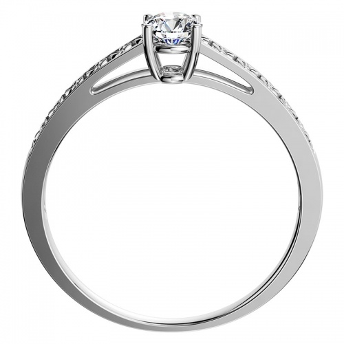 Milena White  - zásnubní prsten z bílého zlata 