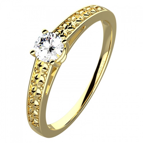 Milena Gold Briliant - zásnubní prsten ze žlutého zlata 