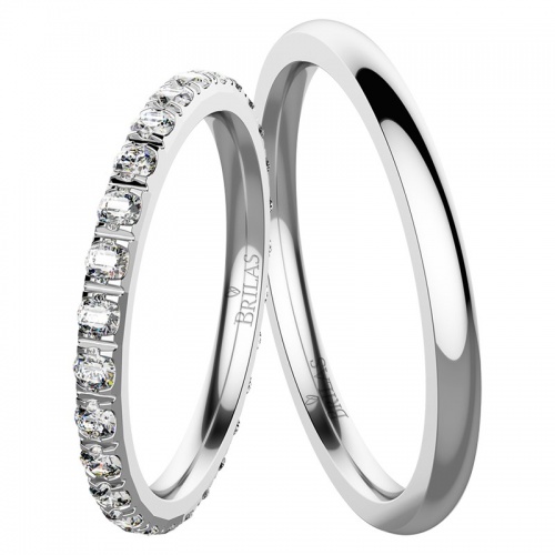Aliza White - snubní prsteny z bílého zlata
