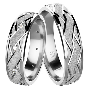 Kora White - snubní prsteny z bílého zlata