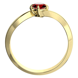 Pamela Gold Granát - zásnubní prsten ze žlutého zlata