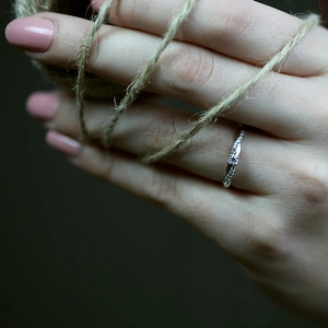 Luciana W Briliant (3 mm) - zásnubní prsten v bílém zlatě