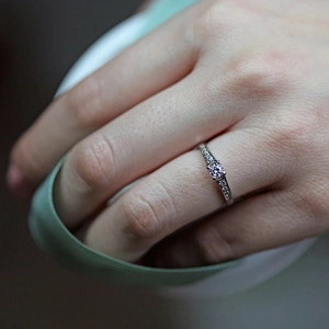 Patricie White Briliant - zlatý prsten zdobený kamínky