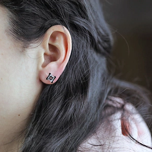 Akira S White Topaz - stříbrné náušnice s bílým topazem