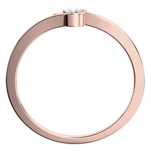 Hypnos Red - zásnubní prsten se srdcem z červeného zlata