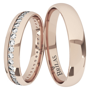 Rinda Red - snubní prsteny z růžového zlata 