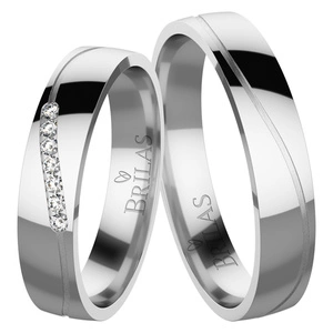 Afra White - snubní prstýnky z bílého zlata