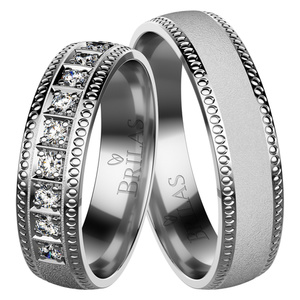 Erasmus White - snubní prsteny z bílého zlata