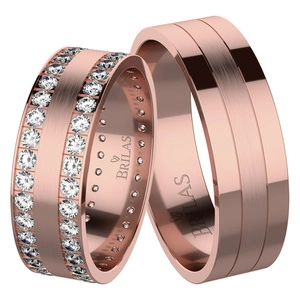 Bret Red - snubní prsteny z červeného zlata 