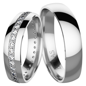 Talis White - snubní prsteny z bílého zlata