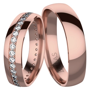 Talis Red - snubní prsteny z červeného zlata 