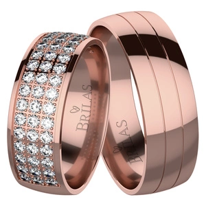 Amity Red - snubní prsteny z červeného zlata 