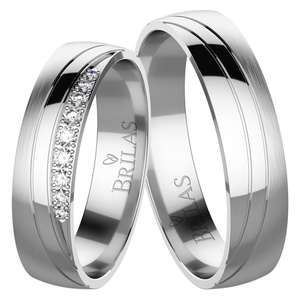 Destini White - snubní prsteny z bílého zlata