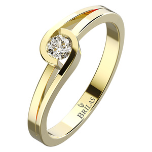 Selina G Briliant - zásnubní prsten ze žlutého zlata