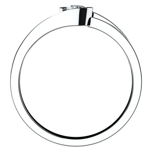 Selina White - prsten z bílého zlata