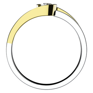 Selina Colour GW - zásnubní prsten z bílého a žlutého zlata