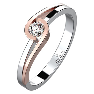 Selina Colour RW Briliant - zásnubní prsten z bílého a červeného zlata