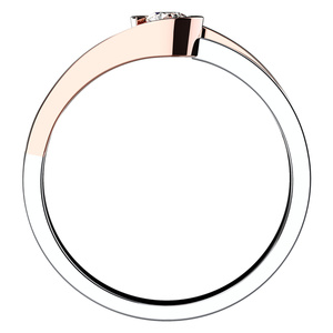 Selina Colour RW Briliant - zásnubní prsten z bílého a růžového zlata