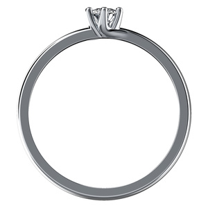 Demi W Briliant - zásnubní prsten z bílého zlata