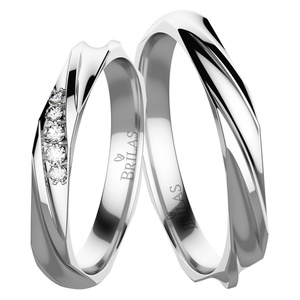 Bristol White - snubní prsteny z bílého zlata