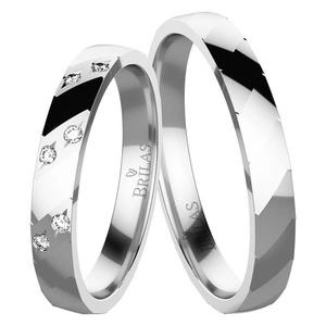 Angel White - snubní prsteny z bílého zlata