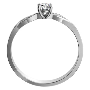 Danika W Briliant - zásnubní prsten z bílého zlata