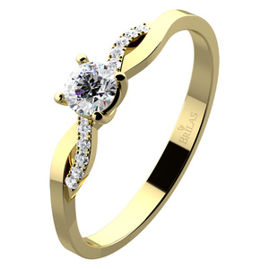 Danika G Briliant - zásnubní prsten ze žlutého zlata