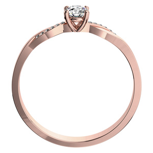 Danika R Briliant - zásnubní prsten z červeného zlata