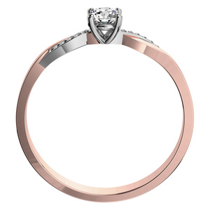 Danika Colour RW Briliant - prsten z bílého a růžového zlata