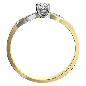 Danika Colour GW Briliant - prsten z bílého a žlutého zlata