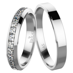 Verna White-snubní prsteny z bílého zlata