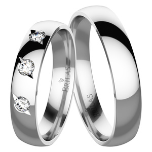 Arista White - snubní prsteny z bílého zlata