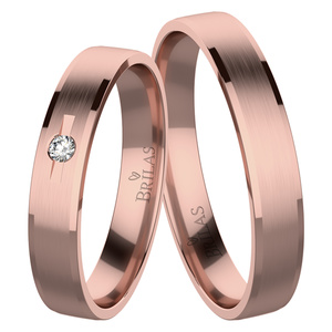 Sarina Red - snubní prsteny z růžového zlata