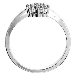 Krasomila Princess W Briliant - zásnubní prsten z bílého zlata